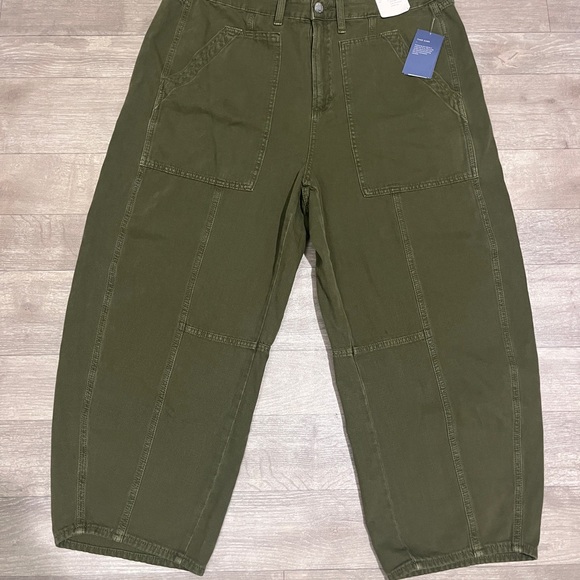 Universal Thread Women's High-Rise Utility Barrel Jeans Green Size 17 - Picture 1 of 10